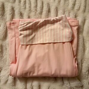Pink Leggings Fold-Over Waist
